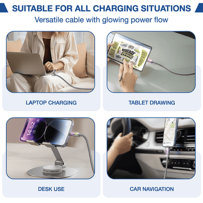 NIXEVO™ ULTRACHARGE 4 IN 1 240W FAST CHARGING CABLE 1M2
